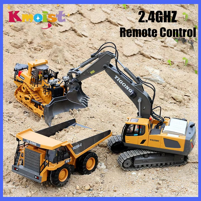 RC Car Children Toys Remote Control Car Toys for Boys Radio Control Excavator Dump Truck Bulldozer Electric Car Kids Toys Gift