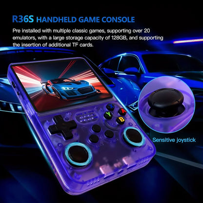 R36S Retro Handheld Video Game Console Linux System 3.5 Inch IPS Screen R35S Pro Portable Pocket Video Player 128GB Games