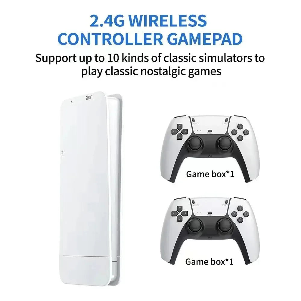 New 4K TV Game Stick M15 Ultra 64G 128G Handheld Game Player 2.4G Dual Wireless Controller 50000+ Games Family Game Player