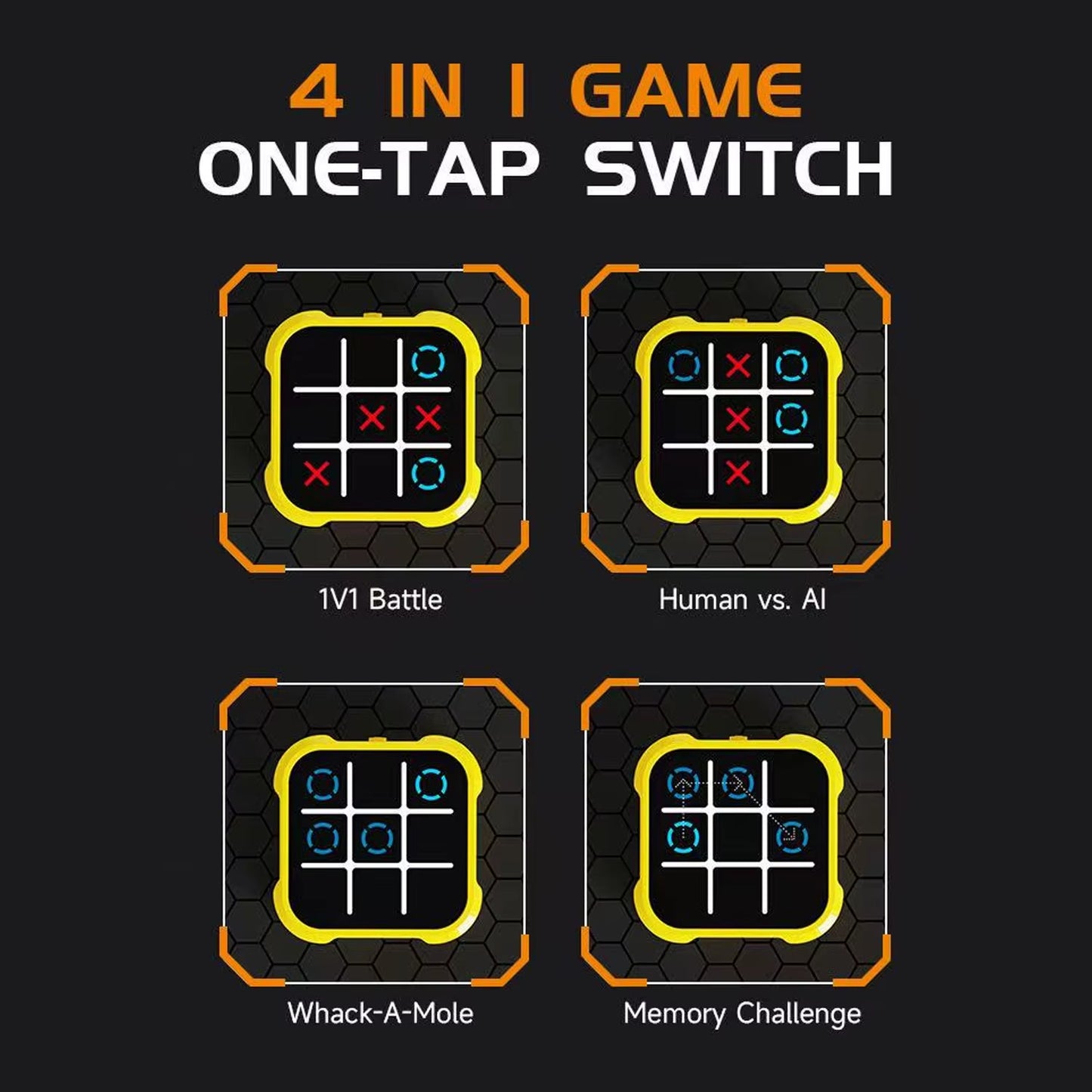 Electronic TIC-TAC-TOE Game Bolt Chess Video Game Consoles Children Puzzle Toys Portable Handheld Board Game Toys Kids Gifts