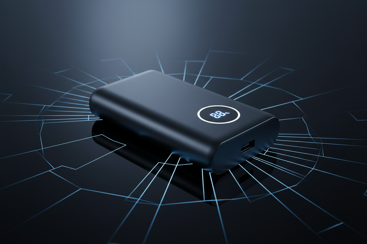 Premium Portable Charger with Blue Elements